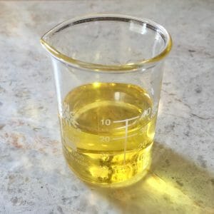 Argan oil in beaker 